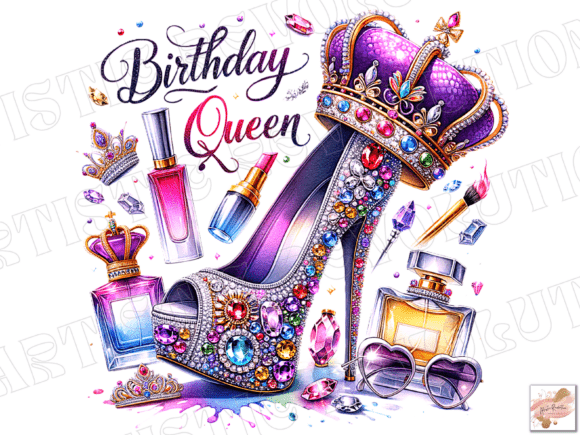 Birthday PNG Glitter Birthday Queen PNG: Elevating Modern Celebrations with Digital Design