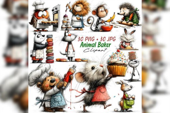 Bringing Warmth to Design with Whimsical Animal Baker Watercolor Art