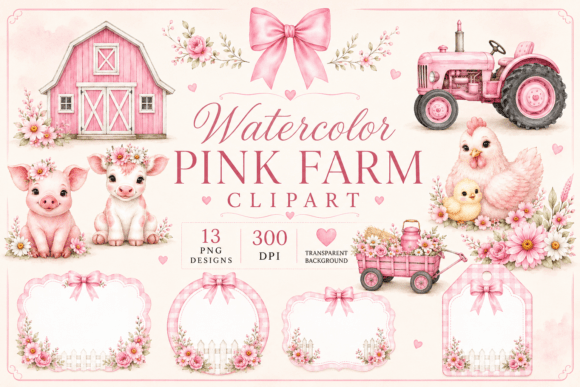Charming Pink Farm Baby Clipart Guide