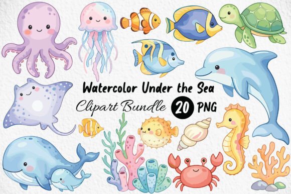 Choosing the Right Watercolor Under the Sea Clipart for Professional Results
