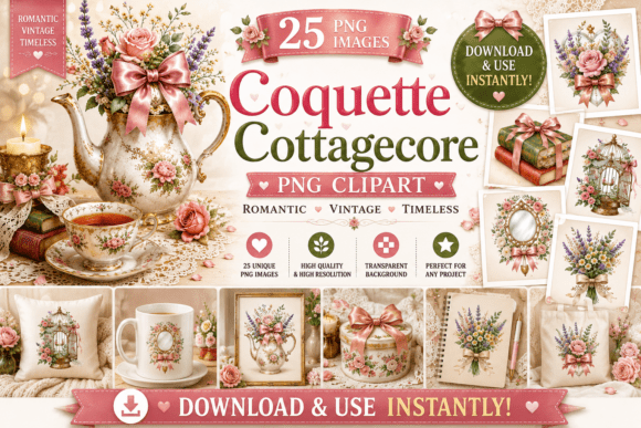 Coquette Cottagecore PNG Clipart: A Guide for Digital Crafters