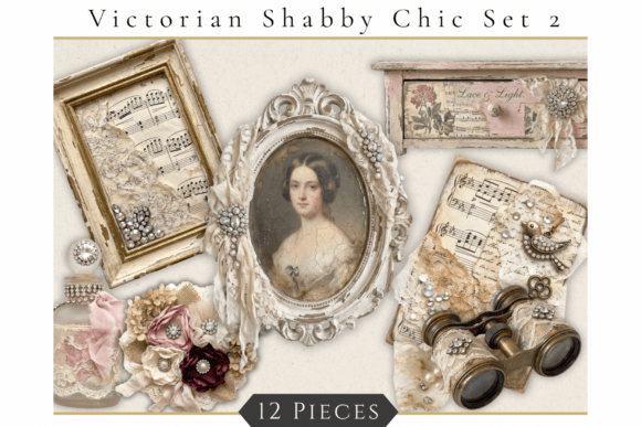 Elevating Digital Craftsmanship with Vintage Lace Ephemera Graphics Set 2