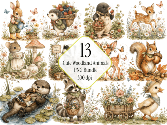 Exploring the Versatility of the Cute Woodland Animals PNG Bundle