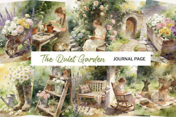 The Quiet Garden Junk Journal Pages